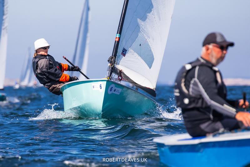 Jessica Finke GER - OK Dinghy Worlds in Marstrand day 4 photo copyright Robert Deaves taken at  and featuring the OK class