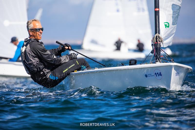 Mats Caap, SWE - OK Dinghy Worlds in Marstrand day 4 photo copyright Robert Deaves taken at  and featuring the OK class