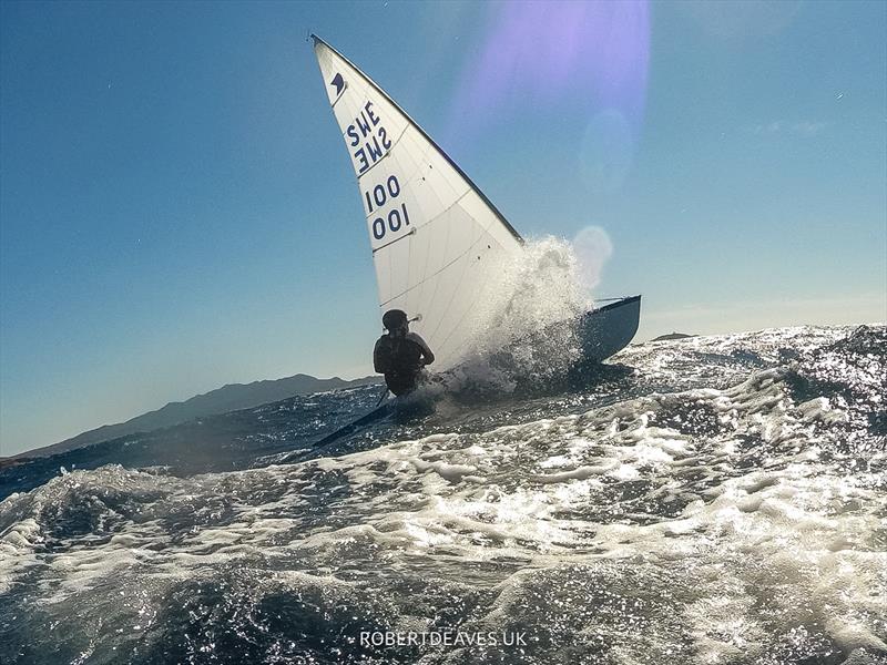 OK Dinghy Europeans - Thomas Hansson-Mild tries out Bandol's waves - photo © Robert Deaves / www.robertdeaves.uk