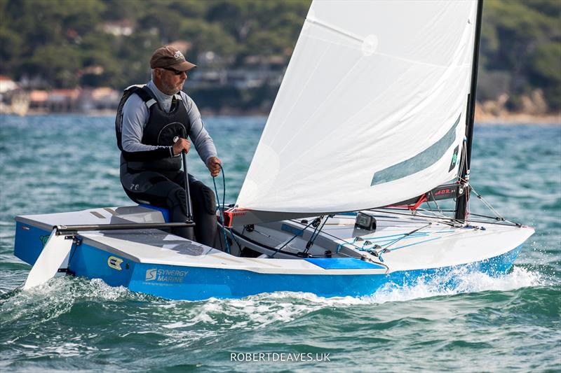 OK Dinghy Europeans in Bandol - Greg Wilcox photo copyright Robert Deaves / www.robertdeaves.uk taken at Société Nautique de Bandol and featuring the OK class