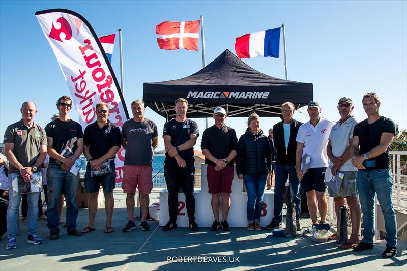 Prizewinners - 2022 OK Dinghy European Championship photo copyright Robert Deaves taken at Société Nautique de Bandol and featuring the OK class