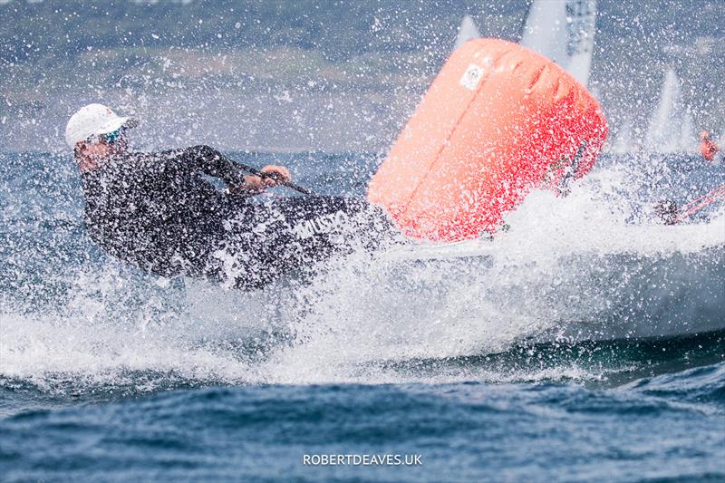 OK Dinghy Worlds practice race - Paul Childs, GBR - photo © Robert Deaves / www.robertdeaves.uk