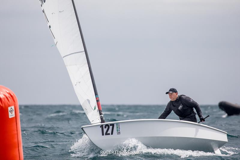 OK Dinghy Worlds Day 2 - Niklas Edler, SWE - photo © Robert Deaves / www.robertdeaves.uk