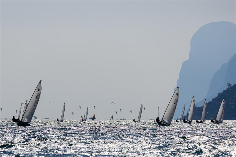 OK Dinghy Europeans Day 1 - Fantastic conditions on Lake Garda photo copyright Robert Deaves taken at Circolo Vela Arco and featuring the OK class