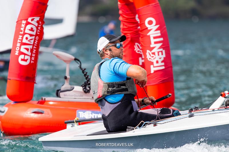 OK Dinghy Europeans Day 4 - Tim Goodbody, ESP photo copyright Robert Deaves taken at Circolo Vela Arco and featuring the OK class