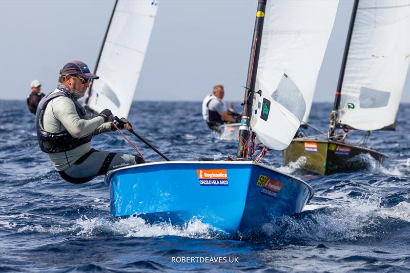 OK Dinghy Autumn Trophy in Bandol Day 3 - Brent Williams also had a turn at the front in Race 5 photo copyright Robert Deaves / www.robertdeaves.uk taken at Société Nautique de Bandol and featuring the OK class