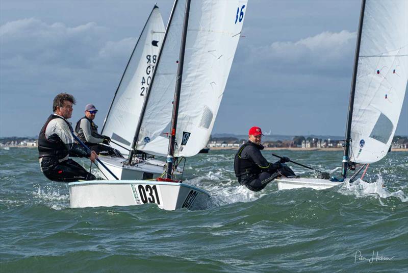 OK Dinghy Southern Area Championship at Hayling Island photo copyright Peter Hickson taken at Hayling Island Sailing Club and featuring the OK class