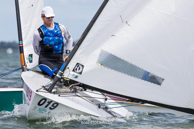 Nick Craig, GBR - 2024 OK Dinghy World Championship Brisbane photo copyright Robert Deaves taken at Royal Queensland Yacht Squadron and featuring the OK class