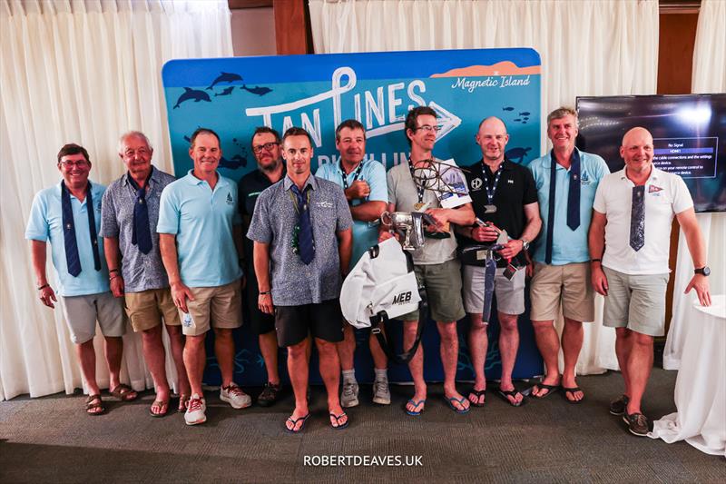 Top ten in the 2024 OK Dinghy World Championship Brisbane photo copyright Robert Deaves / www.robertdeaves.uk taken at Royal Queensland Yacht Squadron and featuring the OK class