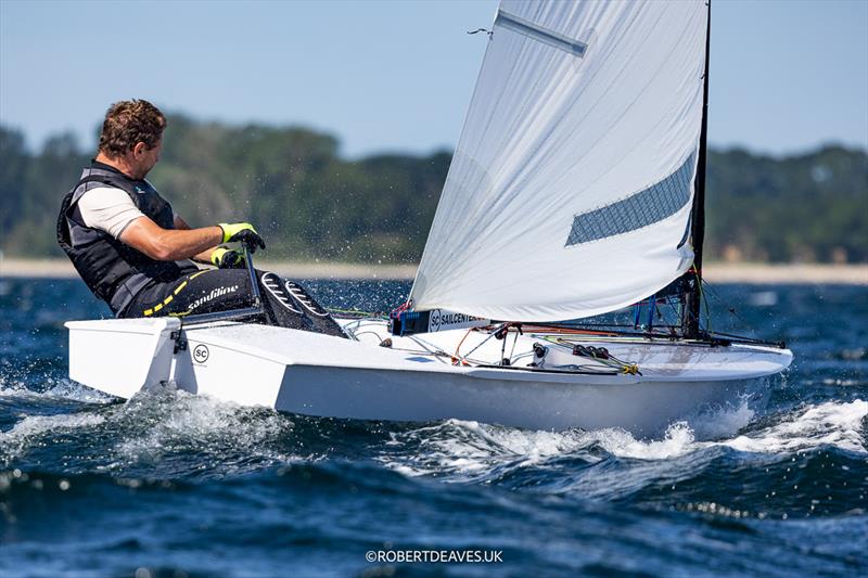 Stefan de Vries, NED - OK Dinghy class at Kieler Woche - photo © Robert Deaves