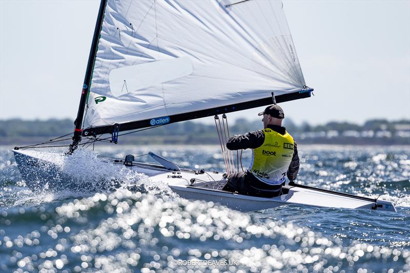 Niklas Edler, SWE photo copyright Robert Deaves taken at Kieler Yacht Club and featuring the OK class