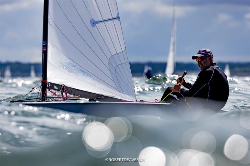 Andre Budzien, GER on day 2 of the OK Dinghy Europeans at Warnemünde - photo © Robert Deaves / www.robertdeaves.uk