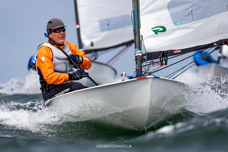 Morten Jakobsen, THA on day 3 of the OK Dinghy Europeans at Warnemünde photo copyright Robert Deaves / www.robertdeaves.uk taken at  and featuring the OK class