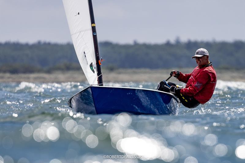 Michael Nissen, GER on day 3 of the OK Dinghy Europeans at Warnemünde - photo © Robert Deaves / www.robertdeaves.uk