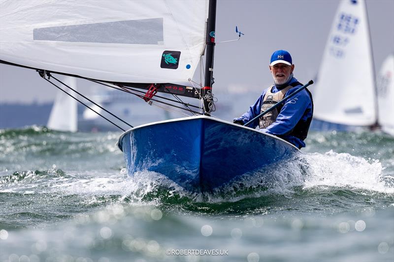 Ralf Tietje, GER on day 3 of the OK Dinghy Europeans at Warnemünde photo copyright Robert Deaves / www.robertdeaves.uk taken at  and featuring the OK class