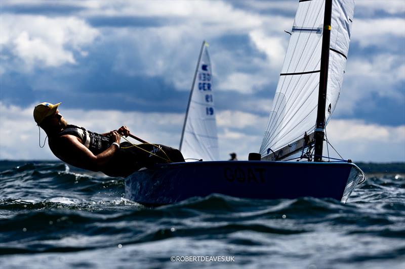 Ben Flower, second overall - OK Dinghy Europeans at Warnemünde photo copyright Robert Deaves / www.robertdeaves.uk taken at Warnemünder Segel-Club and featuring the OK class