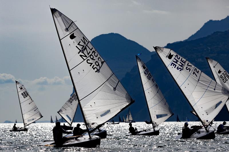 OK Dinghy Worlds at Lake Garda - Practice Race - photo © Robert Deaves / www.robertdeaves.uk