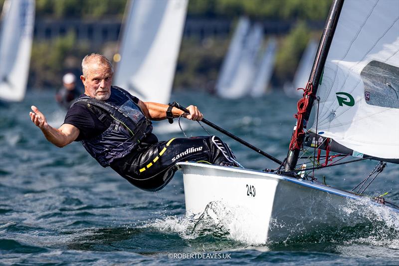 OK Dinghy Worlds at Lake Garda Day 3 - Malte, Pedersen, DEN photo copyright Robert Deaves / www.robertdeaves.uk taken at Circolo Vela Arco and featuring the OK class