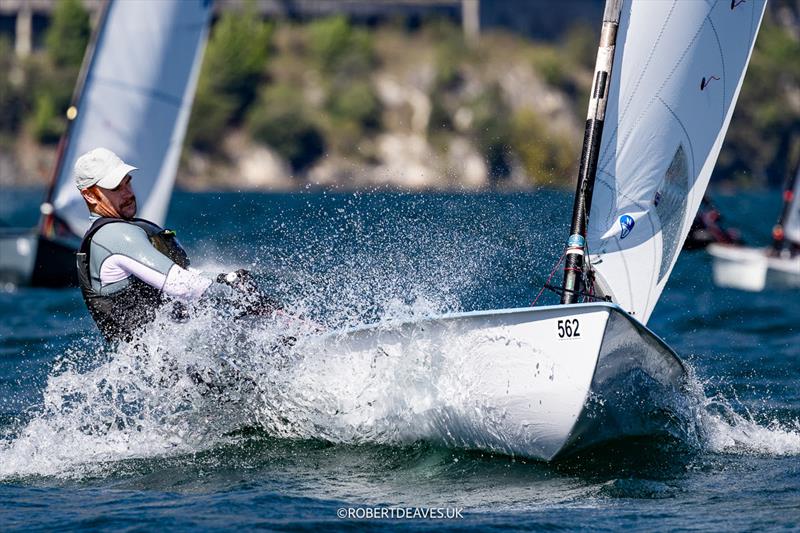 OK Dinghy Worlds at Lake Garda Day 4 - Andrew Mills photo copyright Robert Deaves / www.robertdeaves.uk taken at Circolo Vela Arco and featuring the OK class