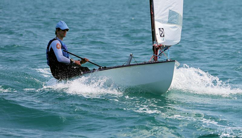 Nick Craig on day 3 of the Royal Varuna Yacht Club Open Masters Championship 2026 photo copyright Henry Weidmann taken at Royal Varuna Yacht Club and featuring the OK class