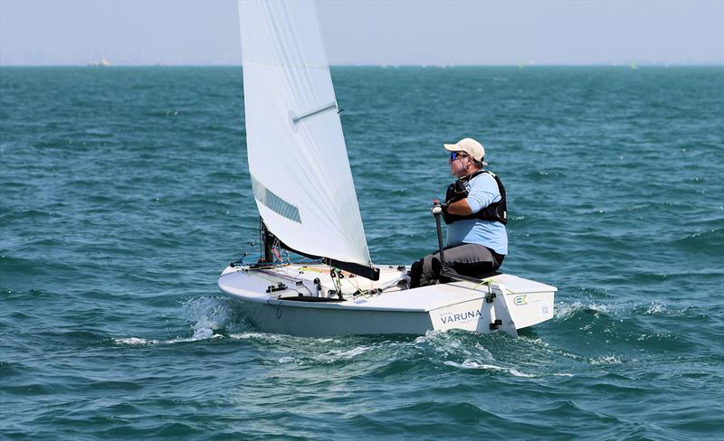 Matt Norton on day 3 of the Royal Varuna Yacht Club Open Masters Championship 2026 photo copyright Henry Weidmann taken at Royal Varuna Yacht Club and featuring the OK class