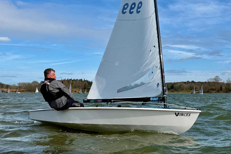 Simon Davis - OK class at the Easter Egg Regatta at Waldringfield - photo © Robert Deaves / www.robertdeaves.uk