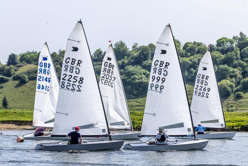 Race 2 start during the OK Dinghy River Championships at Upper Thames Sailing Club - photo © Tony Ketley