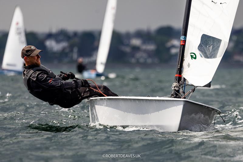 Niklas Edler, SWE during the Practice Race of the OK Dinghy Worlds in Denmark - photo © Robert Deaves / www.robertdeaves.uk