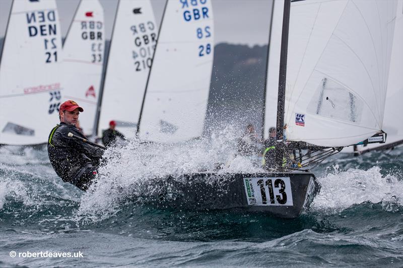 Alex Scoles - Practice race for the OK Dinghy Worlds in Denmark - photo © Robert Deaves / www.robertdeaves.uk