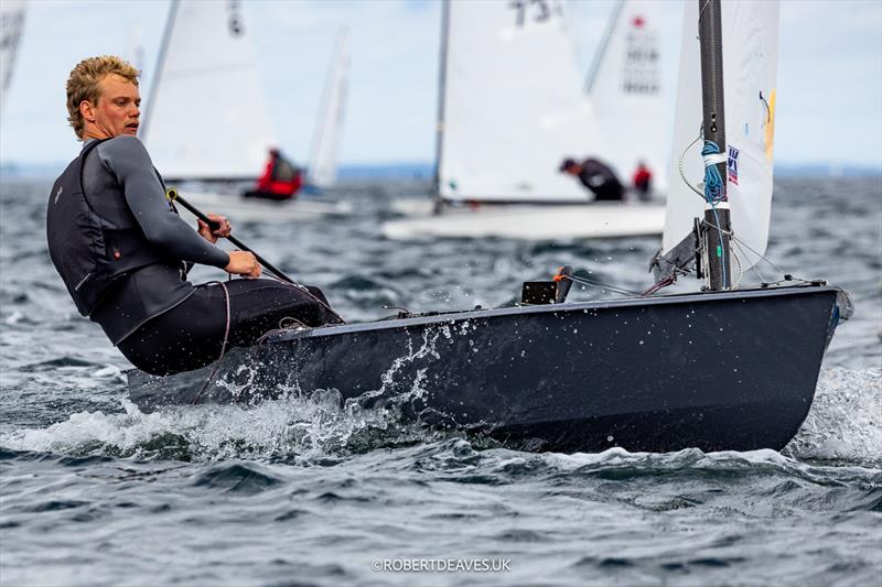 Johan Schubert, DEN - day 2 of the OK Dinghy Worlds in Denmark - photo © Robert Deaves / www.robertdeaves.uk