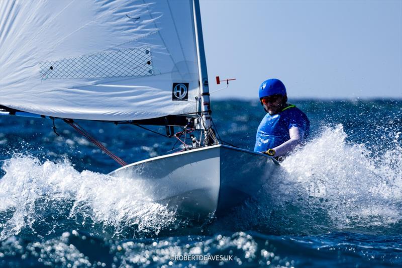 Jacques Sotty, FRA on Day 2 of the 2026 OK Dinghy Autumn Trophy photo copyright Robert Deaves / www.robertdeaves.uk taken at Société Nautique de Bandol and featuring the OK class