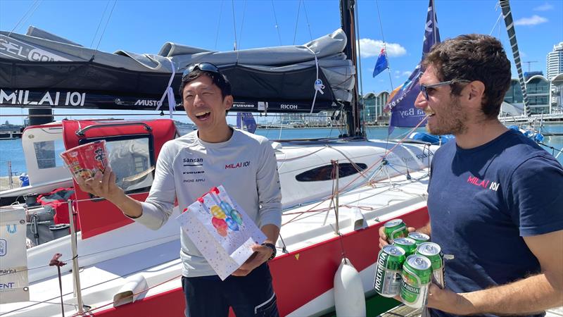 Masa Suzuki and Luca Rossetti - Milai - Open 40 - Globe 40 Leg 3 Finish - Auckland stopover - October 2022 - photo © Globe 40