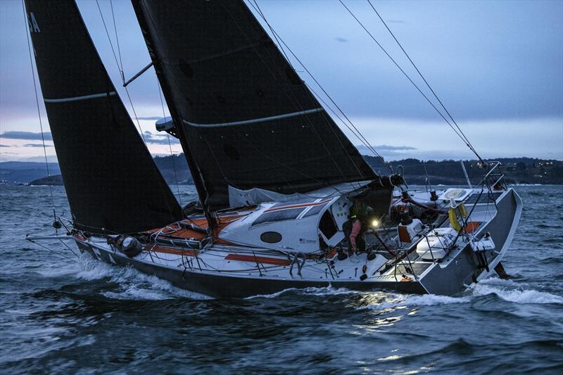 Cole Brauer finishing the Ocean Racing Global Solo Challenge - Coruna - Spain - 2024 - photo © James Tomlinson / Cole Brauer Ocean Racing