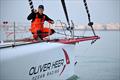 Oliver Heer at the finish of the 2024 Vendée Globe