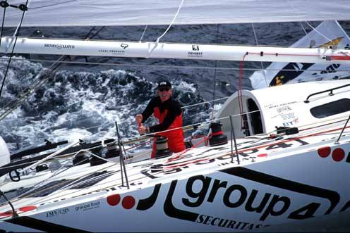 Mike Golding and Team Group 4 prepare for the Vendee Globe 2000 - photo © Marinepics