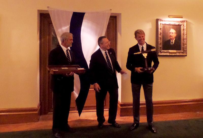 Jean-Pierre Dick is awarded the Rod Stephens Trophy 2013 photo copyright Virbac-Paprec Sailing Team taken at New York Yacht Club and featuring the IMOCA class