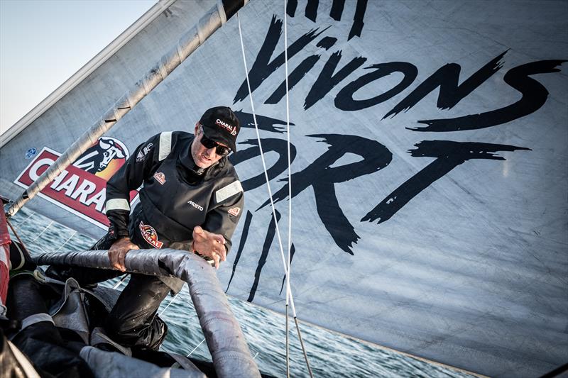 Jeremie Beyou has slipped back in the IMOCA fleet after reporting steering problems on Charal in the Route du Rhum - Destination Guadeloupe - photo © Eloi Stichelbaut