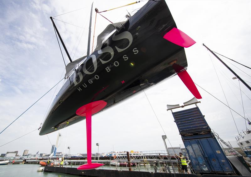 The radical new Hugo Boss IMOCA 60 aimed at winning the Vendee Globe photo copyright Lloyd Images taken at  and featuring the IMOCA class