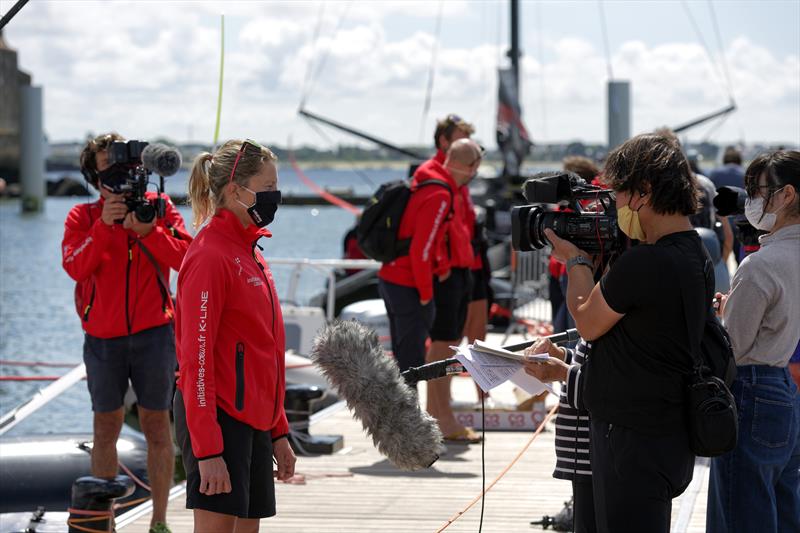 Sailors prepare on the eve of the Vendée-Arctique-Les Sables d'Olonne photo copyright François Van Meleghem taken at  and featuring the IMOCA class