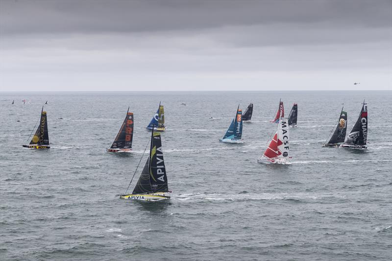 Vendée-Arctique-Les Sables d'Olonne Race 2020 start photo copyright Eloi Stichelbaut - polaRYSE / IMOCA taken at  and featuring the IMOCA class