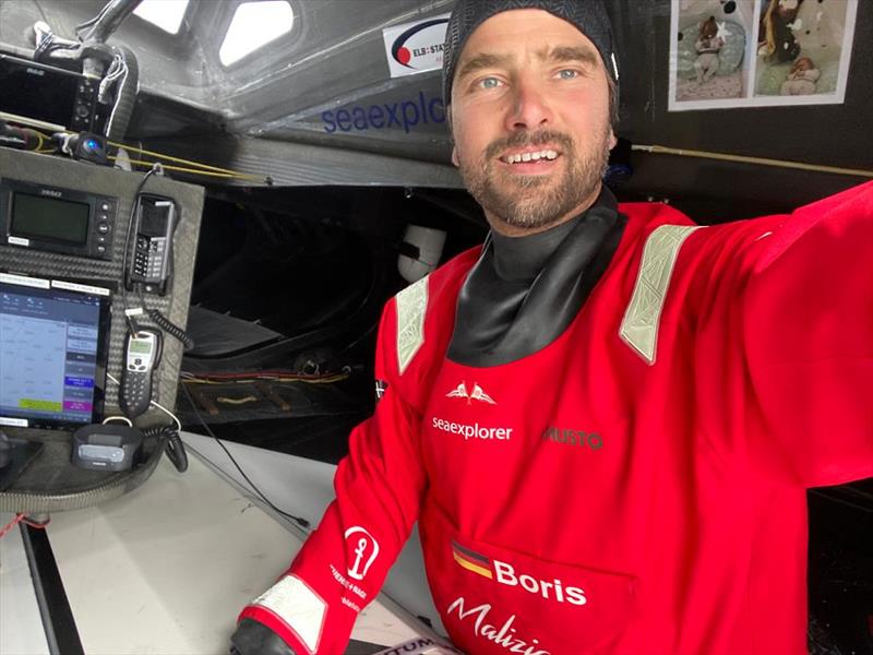 Boris Herrmann leads the Vendée-Arctique-Les Sables d'Olonne Race photo copyright Boris Herrmann / Seaexplorer YC de Monaco taken at  and featuring the IMOCA class