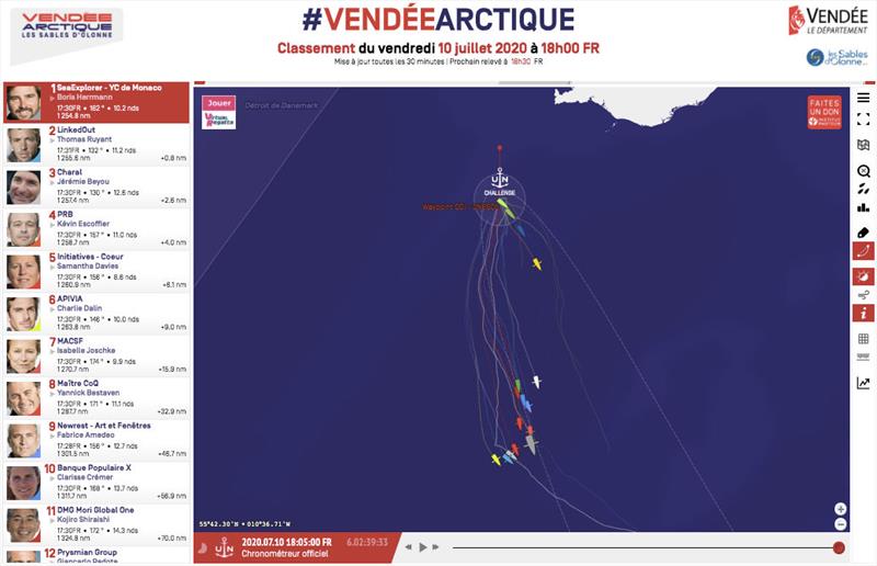 Vendée-Arctique-Les Sables d'Olonne Race standings - 10th July 18h00 FR - photo © IMOCA