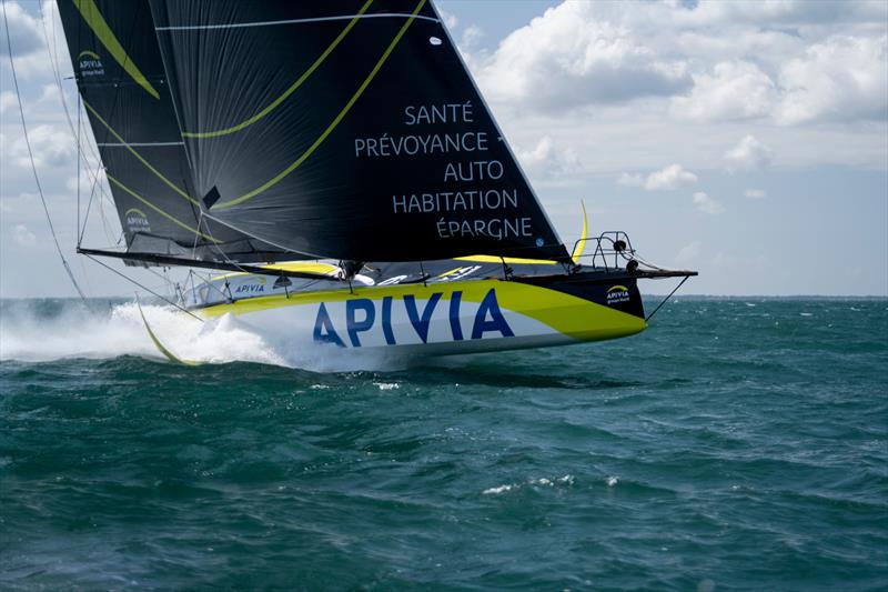 Apivia during the Vendée-Arctique-Les Sables d'Olonne Race photo copyright Maxime Horlaville / Disobey / Apivi taken at  and featuring the IMOCA class