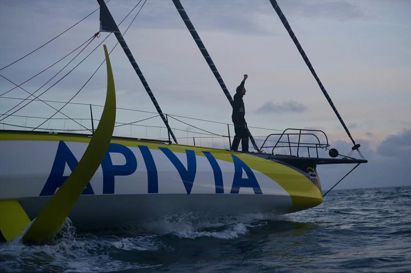 Charlie Dalin on Apivia finishes second in the Vendée-Arctique-Les Sables d'Olonne Race - photo © Eloi Stichelbaut - polaRYSE / IMOCA