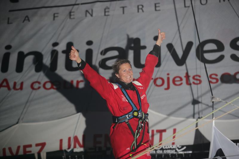 Sam Davies on Initiatives-Coeur finishes fourth in the Vendée-Arctique-Les Sables d'Olonne Race photo copyright Eloi Stichelbaut - polaRYSE / IMOCA taken at  and featuring the IMOCA class
