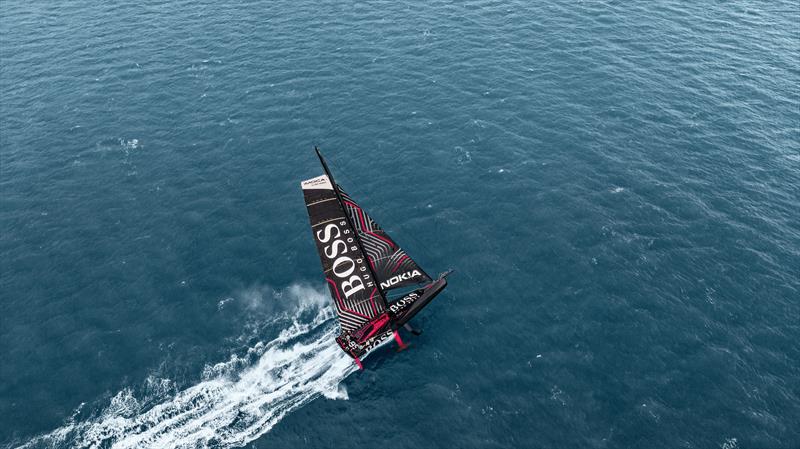 Alex Thomson aboard Hugo Boss photo copyright Hugo Boss taken at  and featuring the IMOCA class