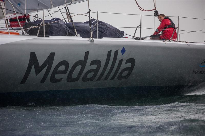 Medallia starts the Lonely Rock Race photo copyright Richard Langdon / www.oceanimages.co.uk taken at  and featuring the IMOCA class