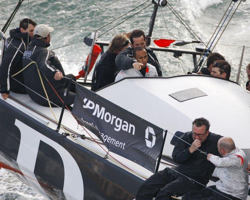 Lewis Hamilton swaps the F1 circuit for the JPMorgan Round the Island Race photo copyright OnEdition taken at  and featuring the IMOCA class