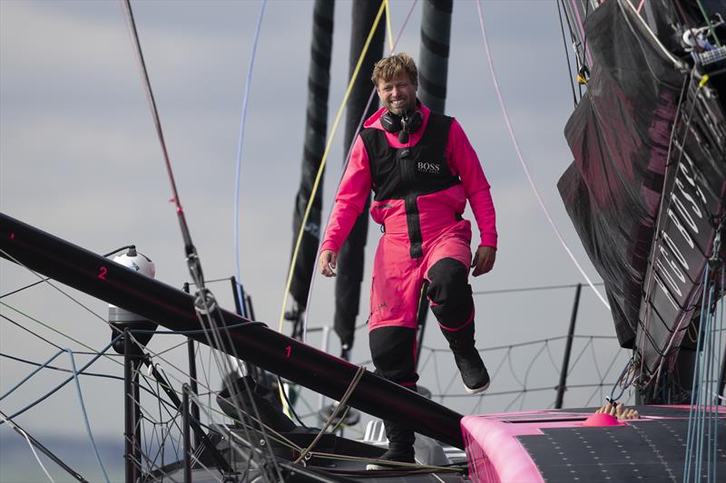 British yachtsman Alex Thomson, skipper of 'HugoBoss' leaves Gosport for the start of the Vendée Globe  photo copyright Mark Lloyd / www.lloydimages.com taken at  and featuring the IMOCA class