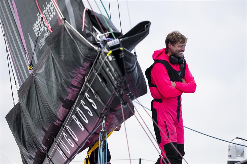 British yachtsman Alex Thomson, skipper of 'HugoBoss' leaves Gosport for the start of the Vendée Globe  photo copyright Mark Lloyd / www.lloydimages.com taken at  and featuring the IMOCA class